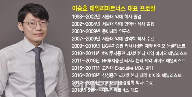 이승호 데일리파트너스 대표 “하반기 바이오 전망 밝다, 다중항체 주목”[바이오 VC 집중조명]①